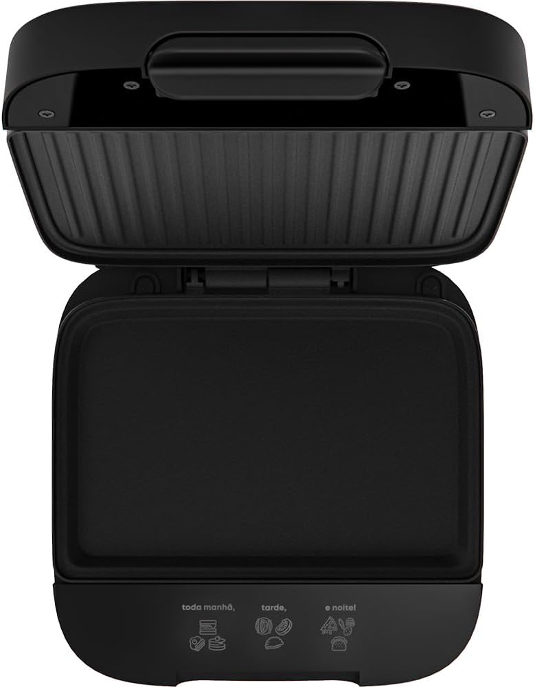 Sanduicheira Grill com Chapas Antiaderentes Profundas e LEDs Indicadores