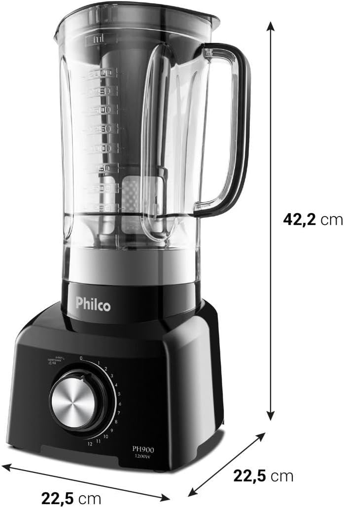 Liquidificador, Ph900, 3L, Preto, 110V, Philco