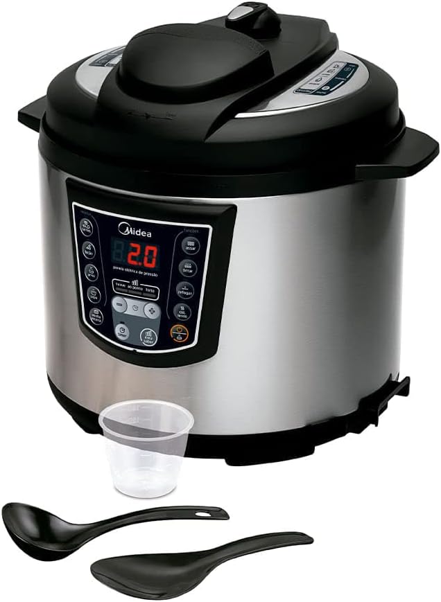 Panela de Pressão Elétrica Digital Midea 6L com 8 Funções Pré-programadas