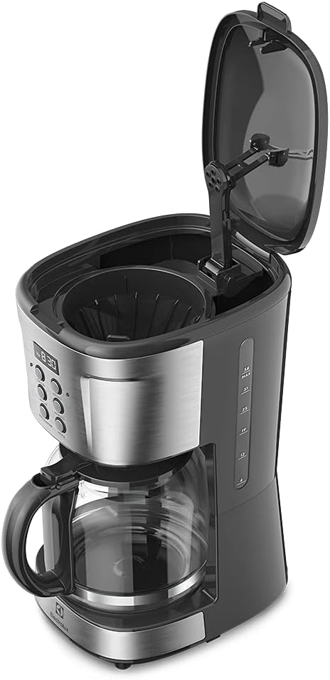 Electrolux Cafeteira Elétrica inox filtro permanente removivel capacidade 1,5L 38 xicaras função timer painel digital desligamento automatico ECM30 cor aço escovado 127v