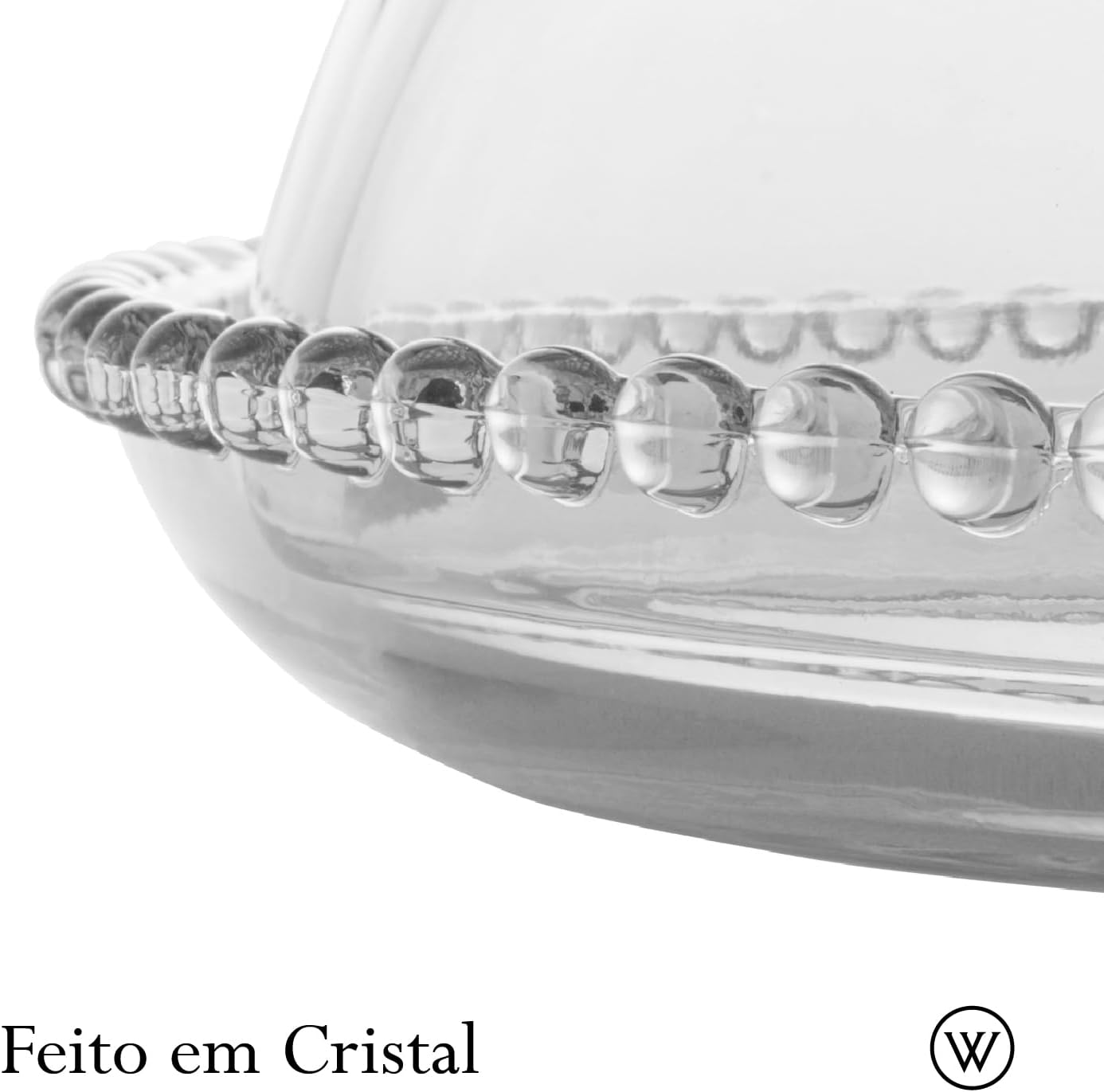 Queijeira Pearl Transparente com Design Sofisticado