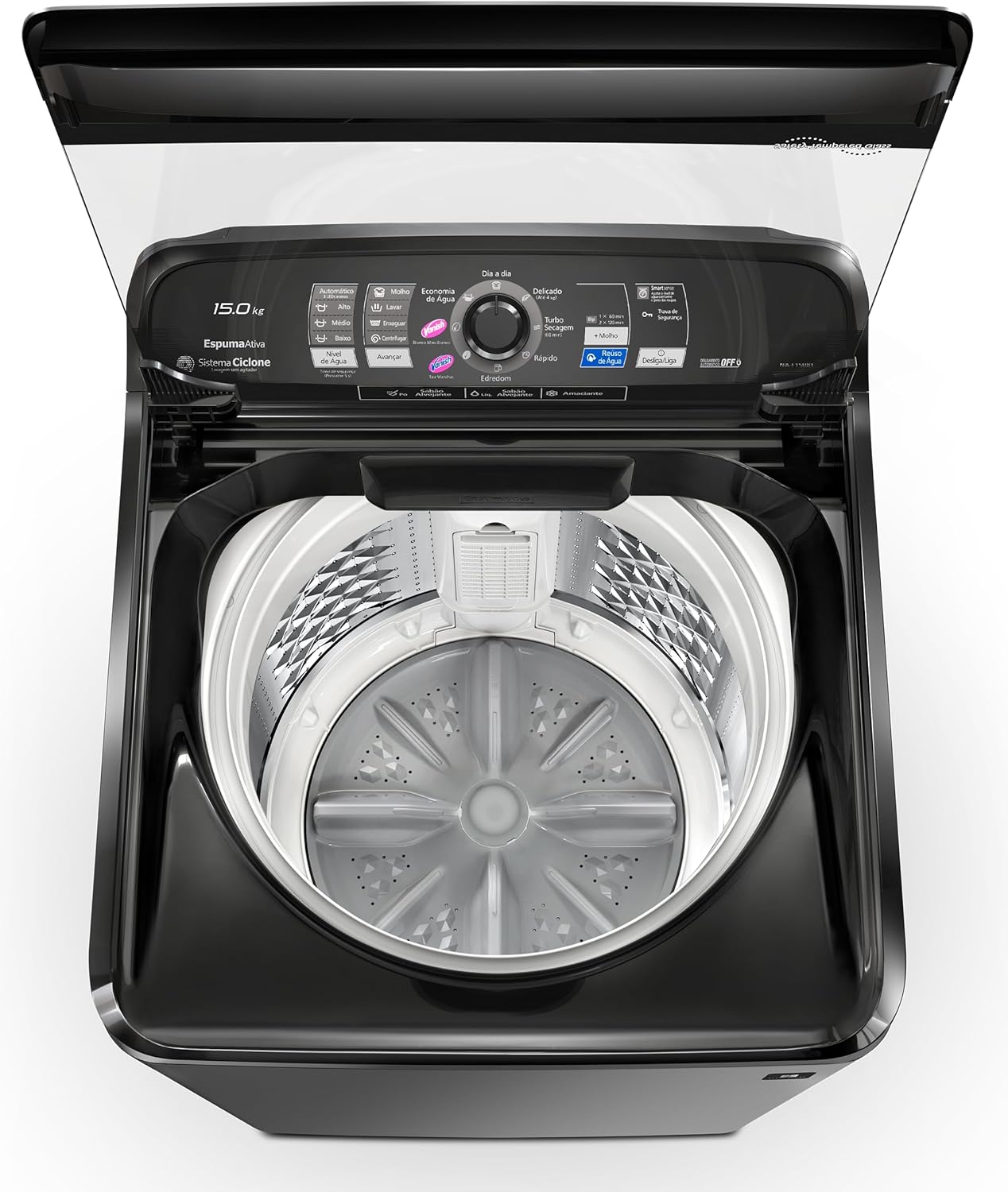 Lavadora de Roupas Panasonic 15kg Titânio 220V