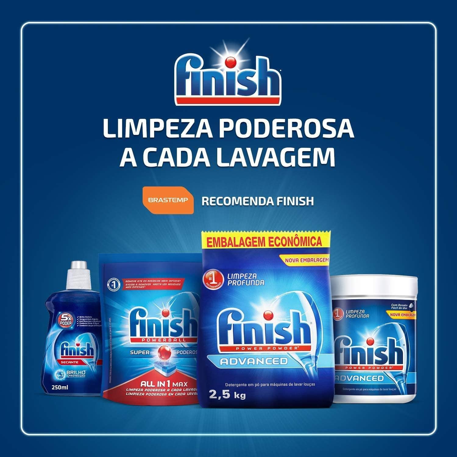 Detergente em Pó para Lava-Louças Finish Power Powder Advanced