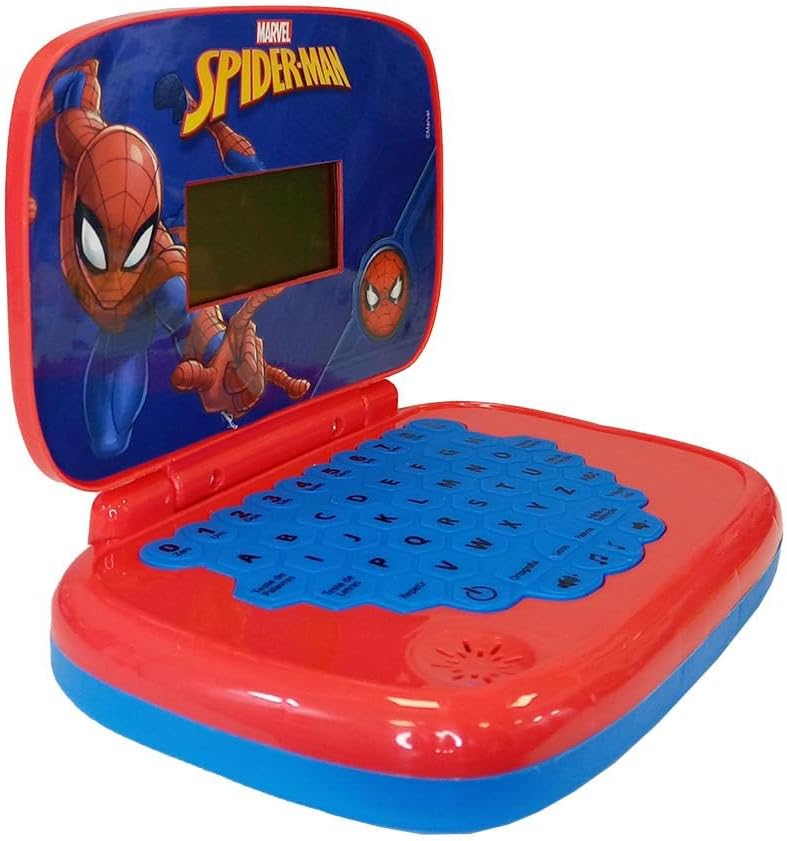 Laptop Infantil Educativo do Homem-Aranha com Música, Letras e Números