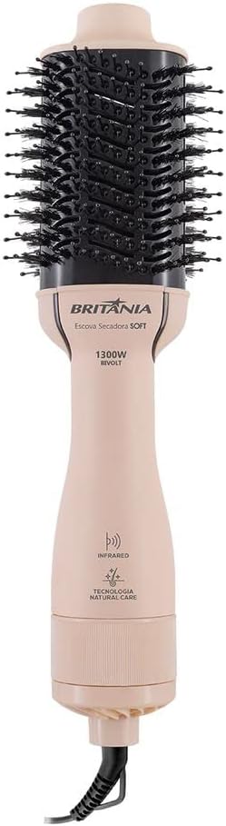 Escova Secadora Britânia Soft 4 em 1 1300W BEC07R Bivolt