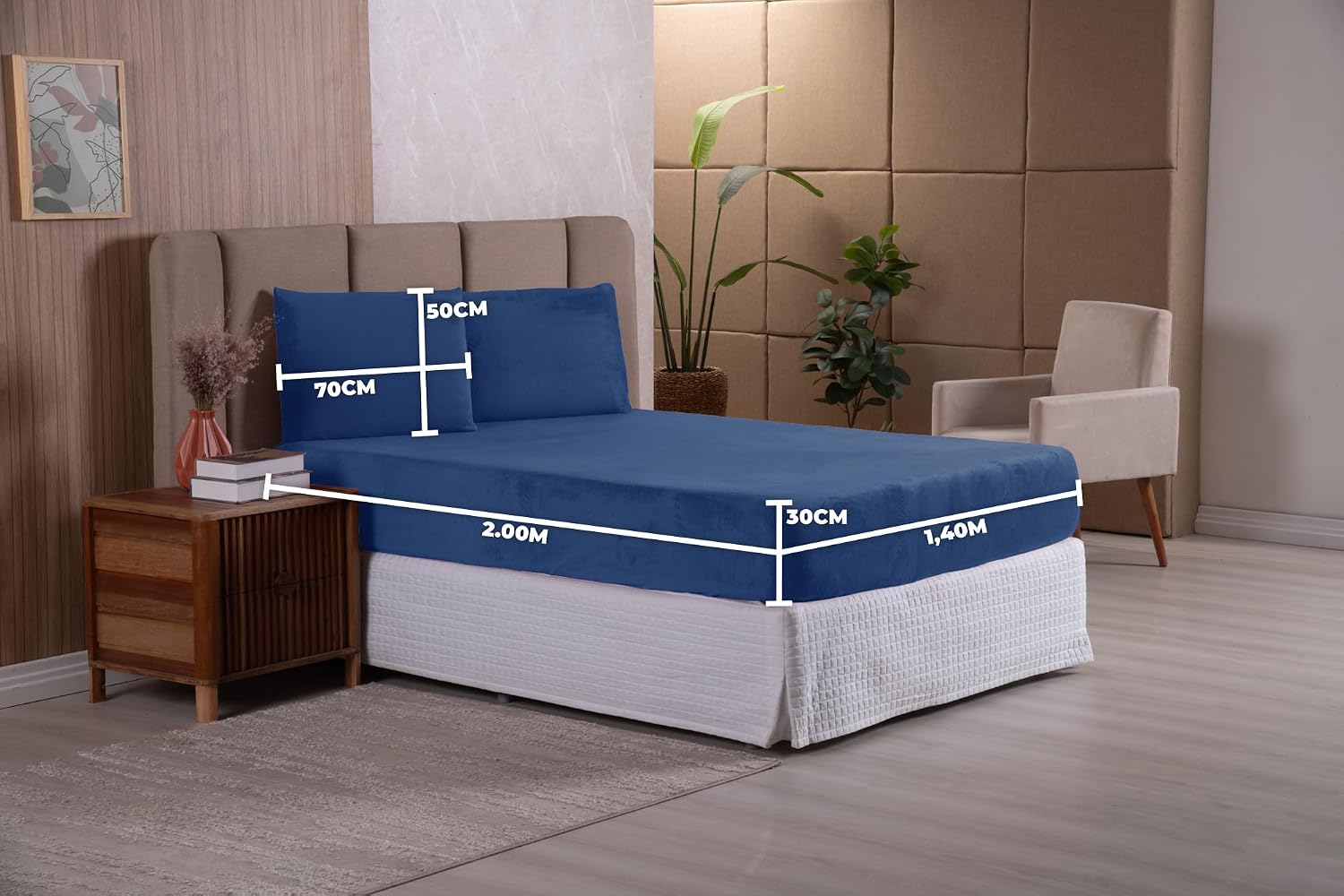 Jogo de Cama Soft Plush 3 Peças para Inverno