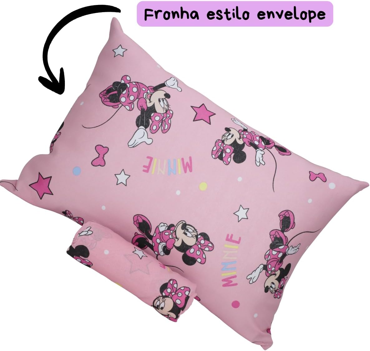 Jogo de Lençol Portallar Disney Kids 70% Algodão Solteiro Minnie Estrela