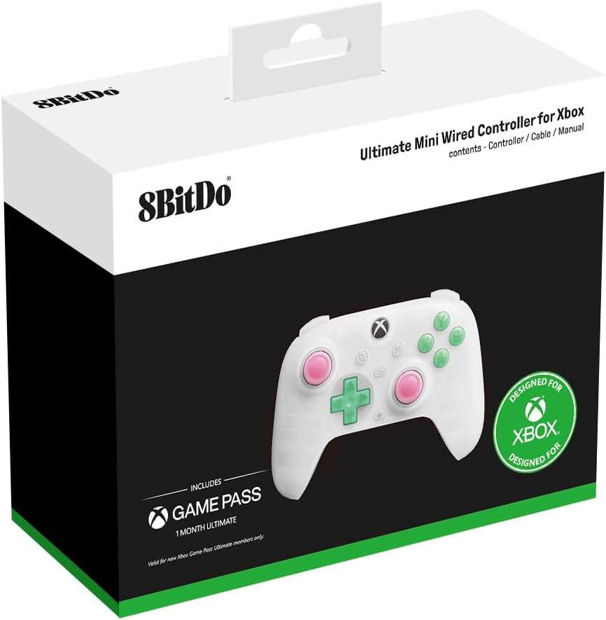Controle 8BitDo Ultimate Mini Licenciado Xbox com RGB Fire Ring