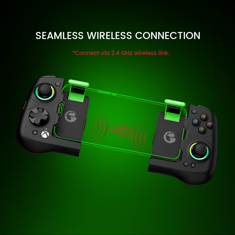GameSir X4 Aileron Controle Bluetooth Gamer para Android com Hall Effect – Gamepad Sem Drift, Design Dividido Portátil com Estojo, Baixa Latência, Compatível com Fortnite, Minecraft, Diablo Immortal