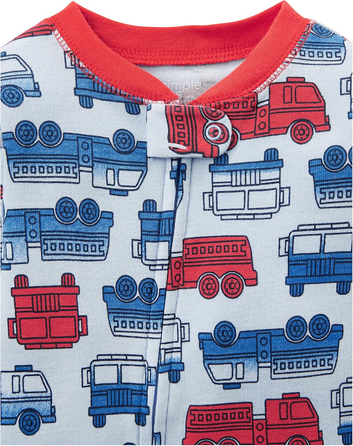 Macacão de dormir para bebês Pijama de algodão com pés justos Simple Joys by Carter'sMeninos