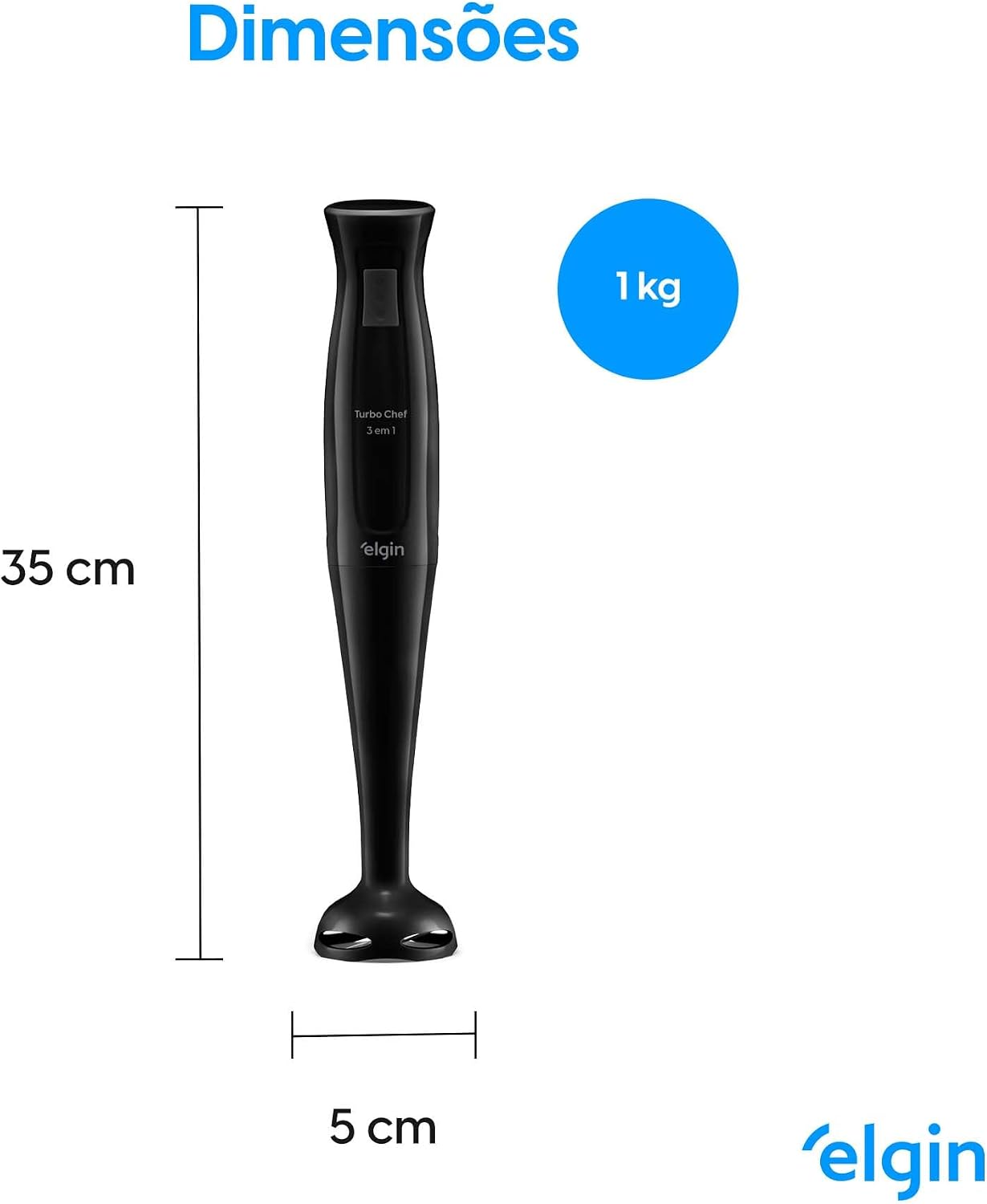 Mixer 3 em 1 200W com Miniprocessador 0,3L e Acessórios