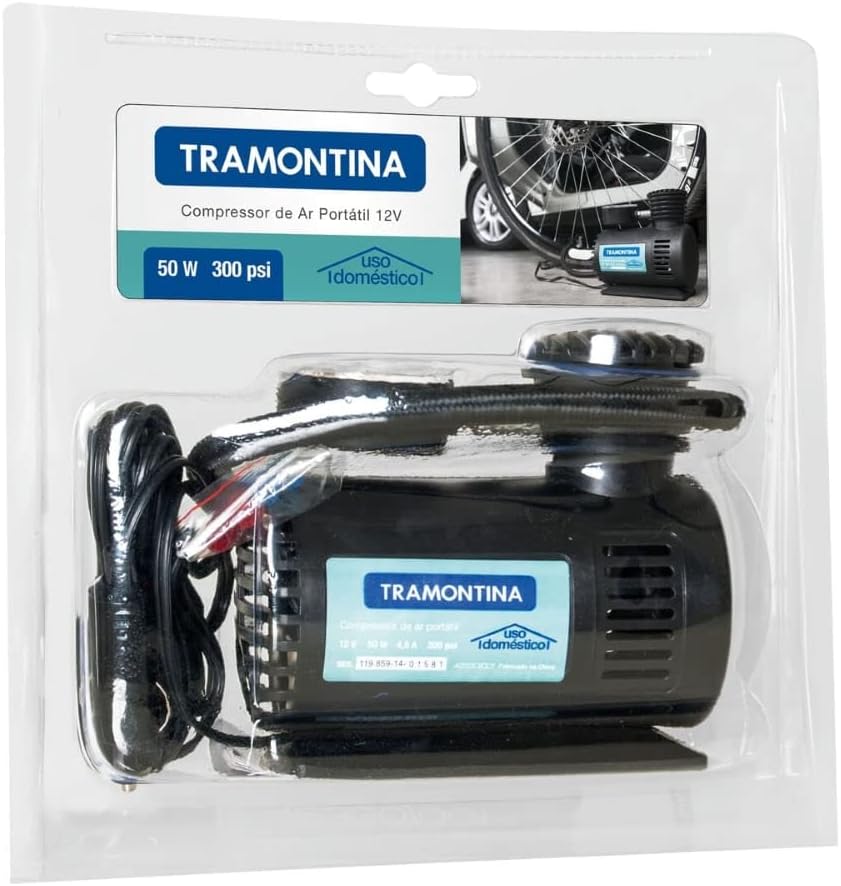 Compressor de Ar Portátil Tramontina 300 psi 50W 12V