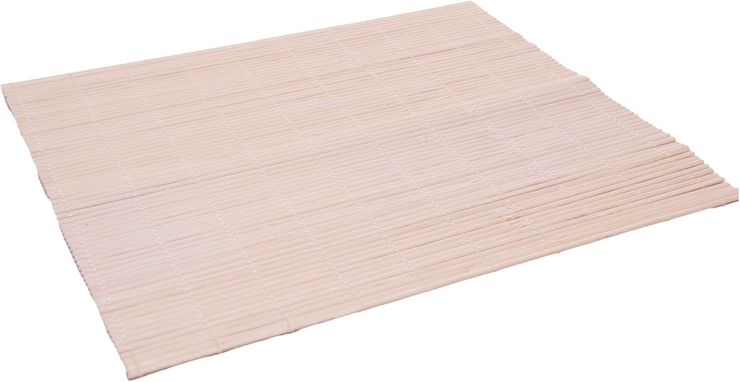 Kit Sushi em Bambu 8 Peças com Esteiras, Hashis e Molheiras