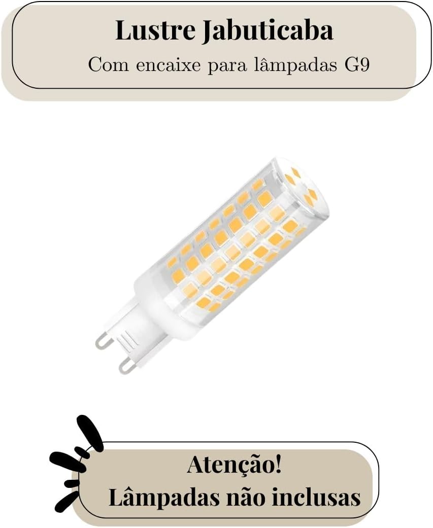 Luminária Pendente Duplo Globo 75cm