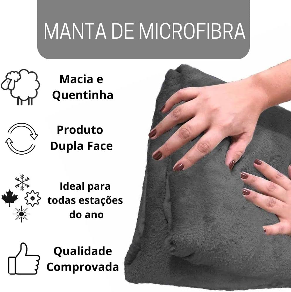 Manta em Microfibra Ultra Soft Toque Aveludado
