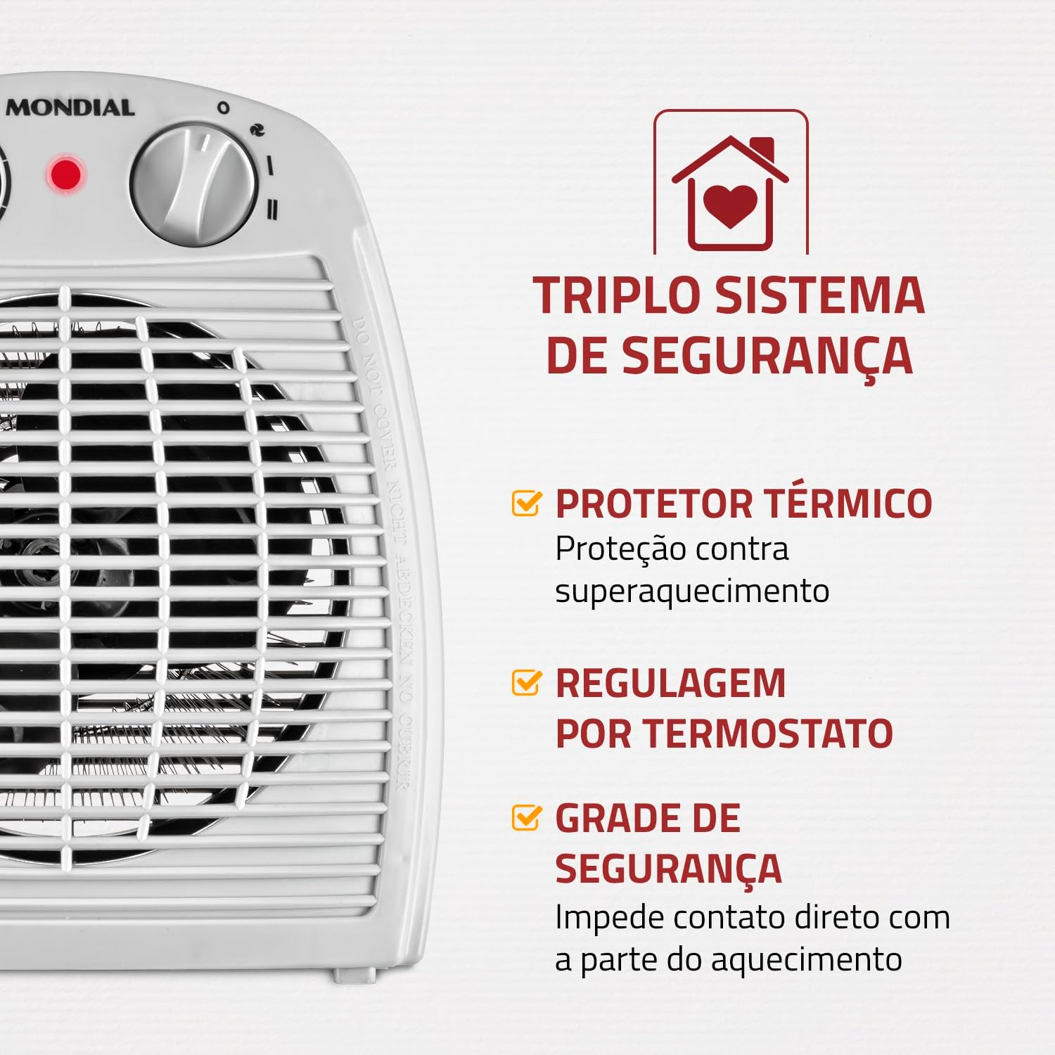 MONDIAL Aquecedor A Ar, Cinza/Branco, 1500W, 110V - A-08