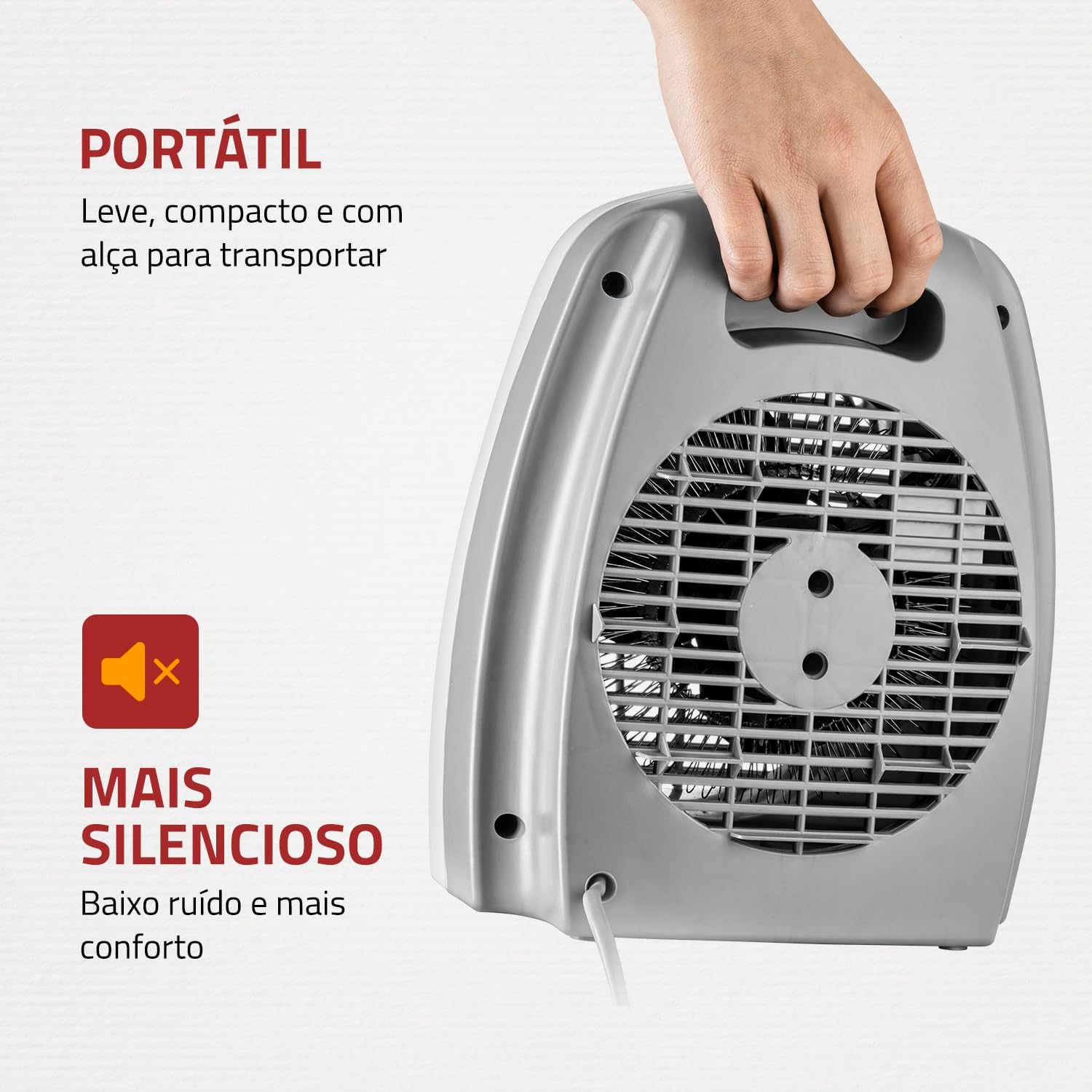 MONDIAL Aquecedor A Ar, Cinza/Branco, 1500W, 110V - A-08