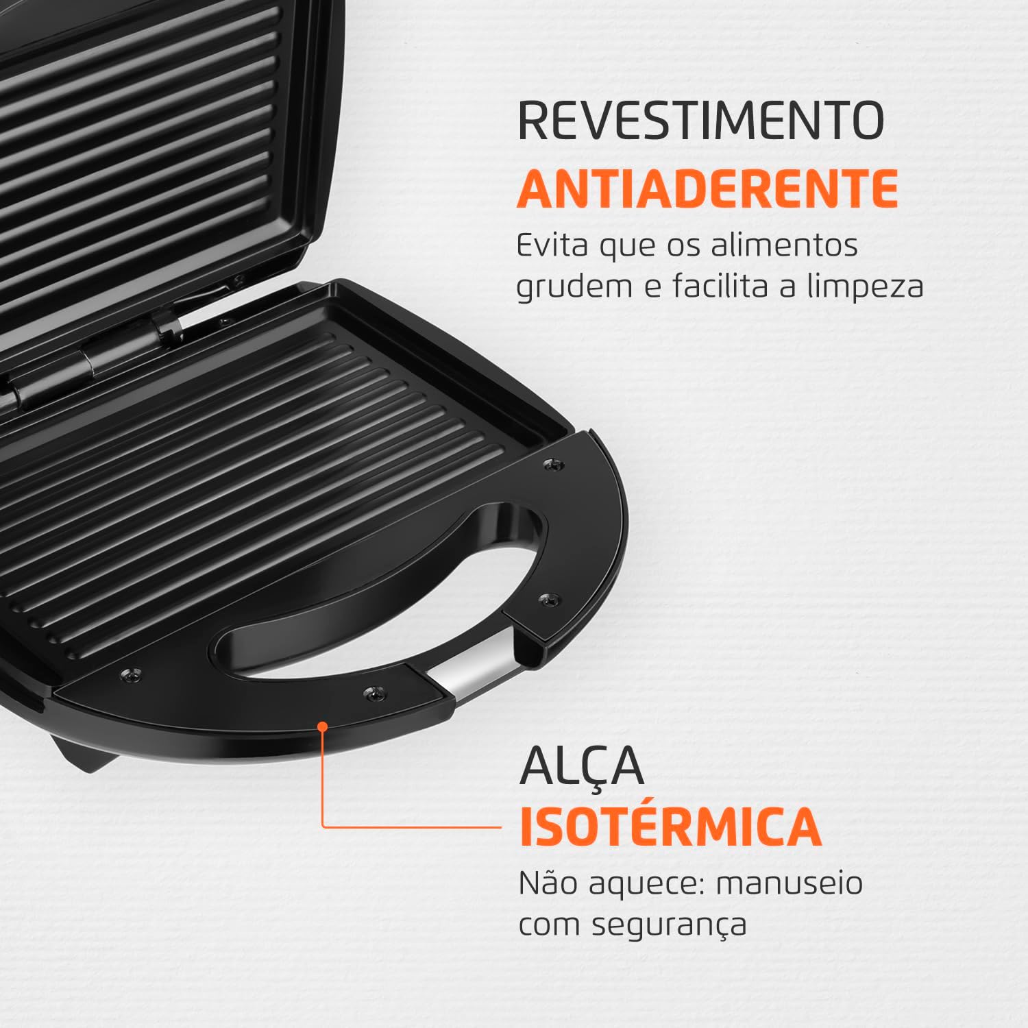 MONDIAL Sanduicheira Fast Grill &amp; Sandwich, Preto, 750W, 220V - S-12