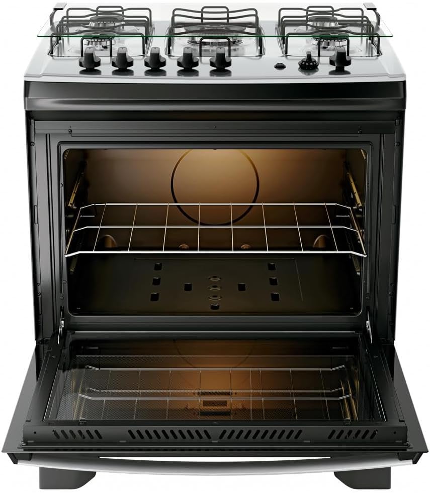 Fogão Supreme Inox Timer 5Q Preto