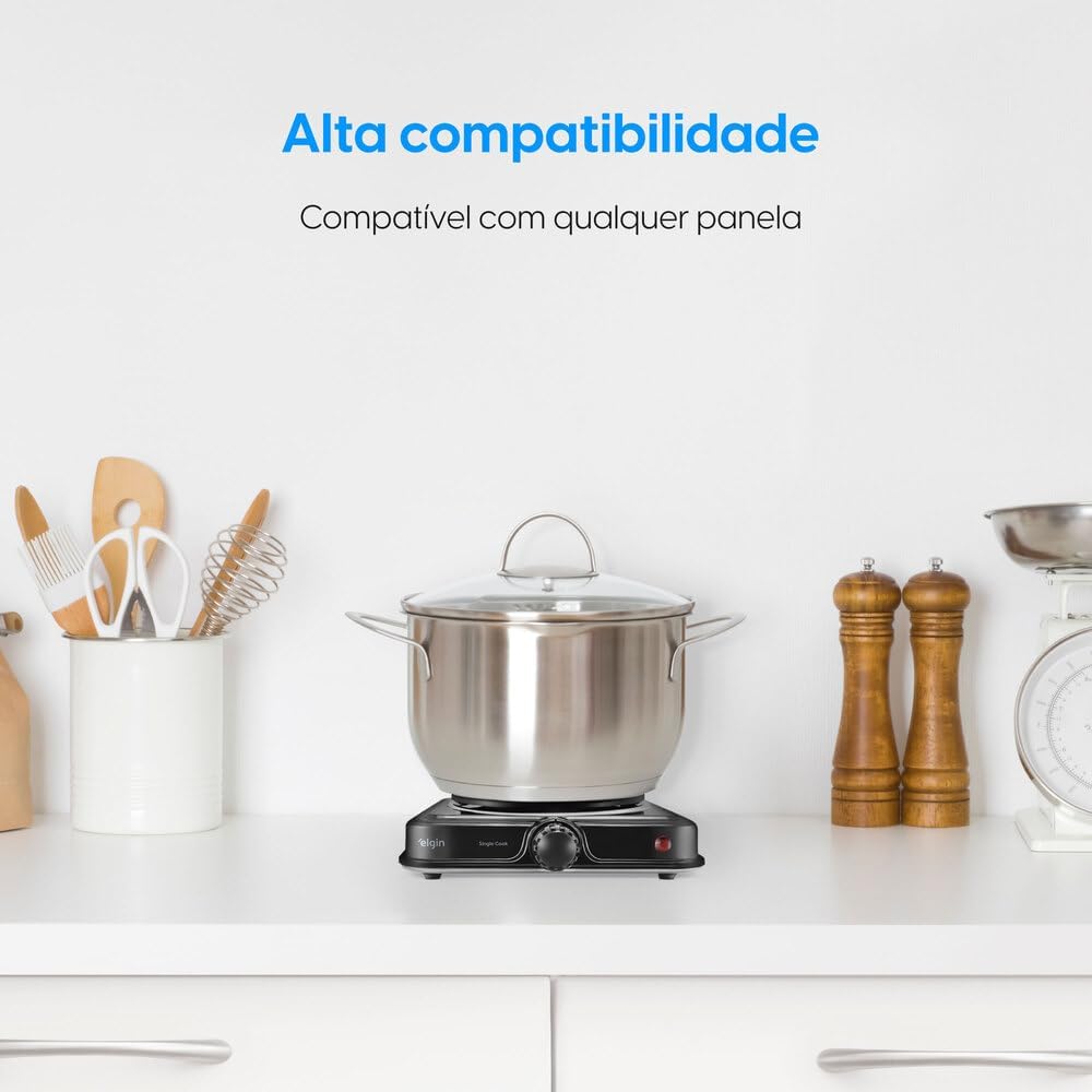 Fogão Elétrico Portátil Cooktop Elgin Single Cook 1 Boca - 220V