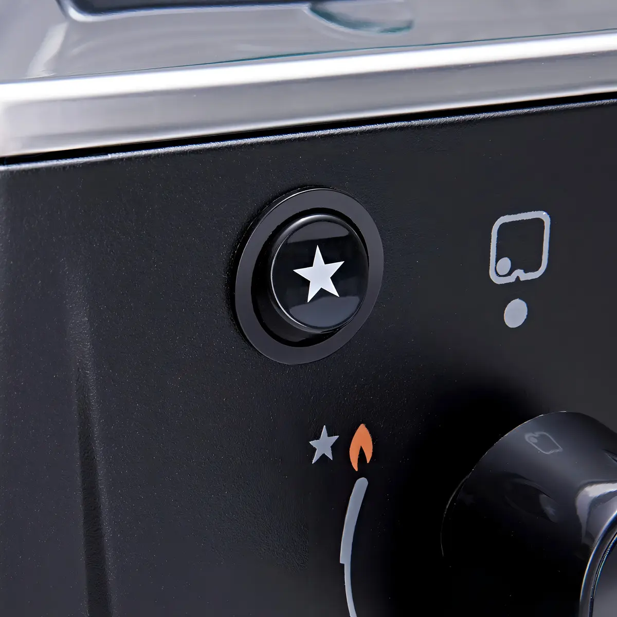 Fogão 4 Bocas Atlas Mônaco Plus Preto Com Mesa Inox E Acendimento Automático Bivolt