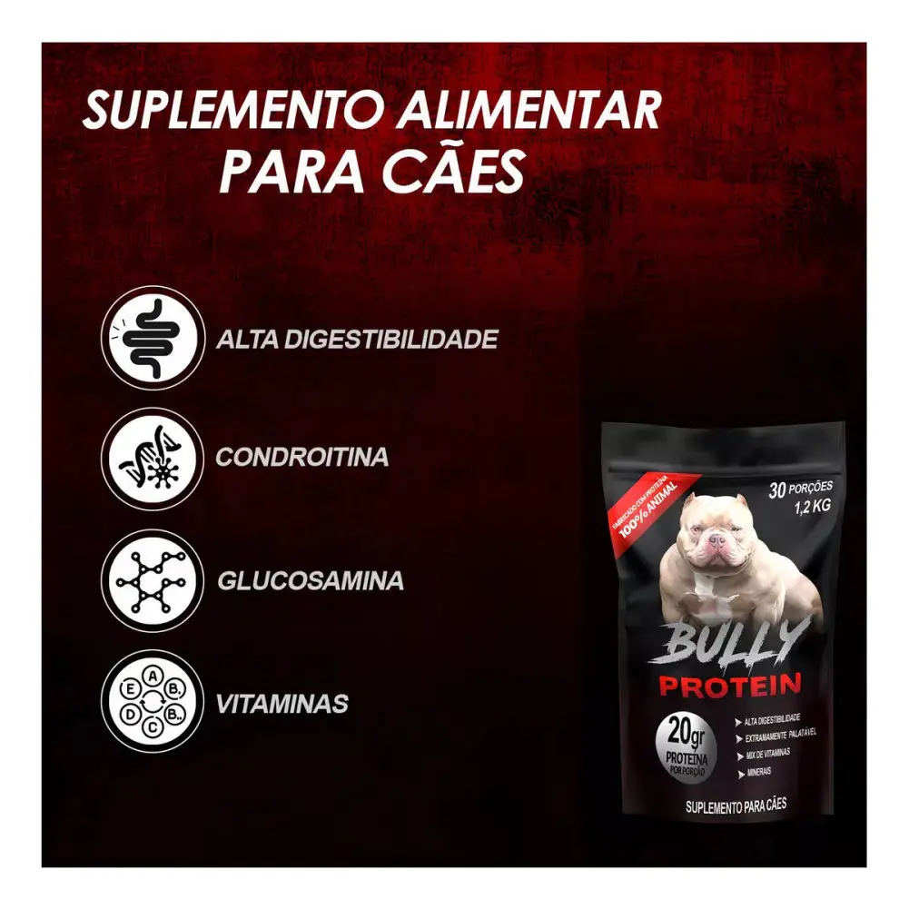 Ração Bully Lac 15kg + Suplemento Bully Protein 1,2kg |saude