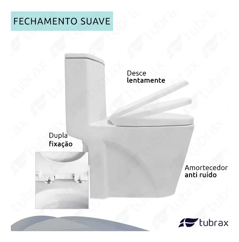 Vaso Sanitário Monobloco Caixa Acoplada Privada Tubrax