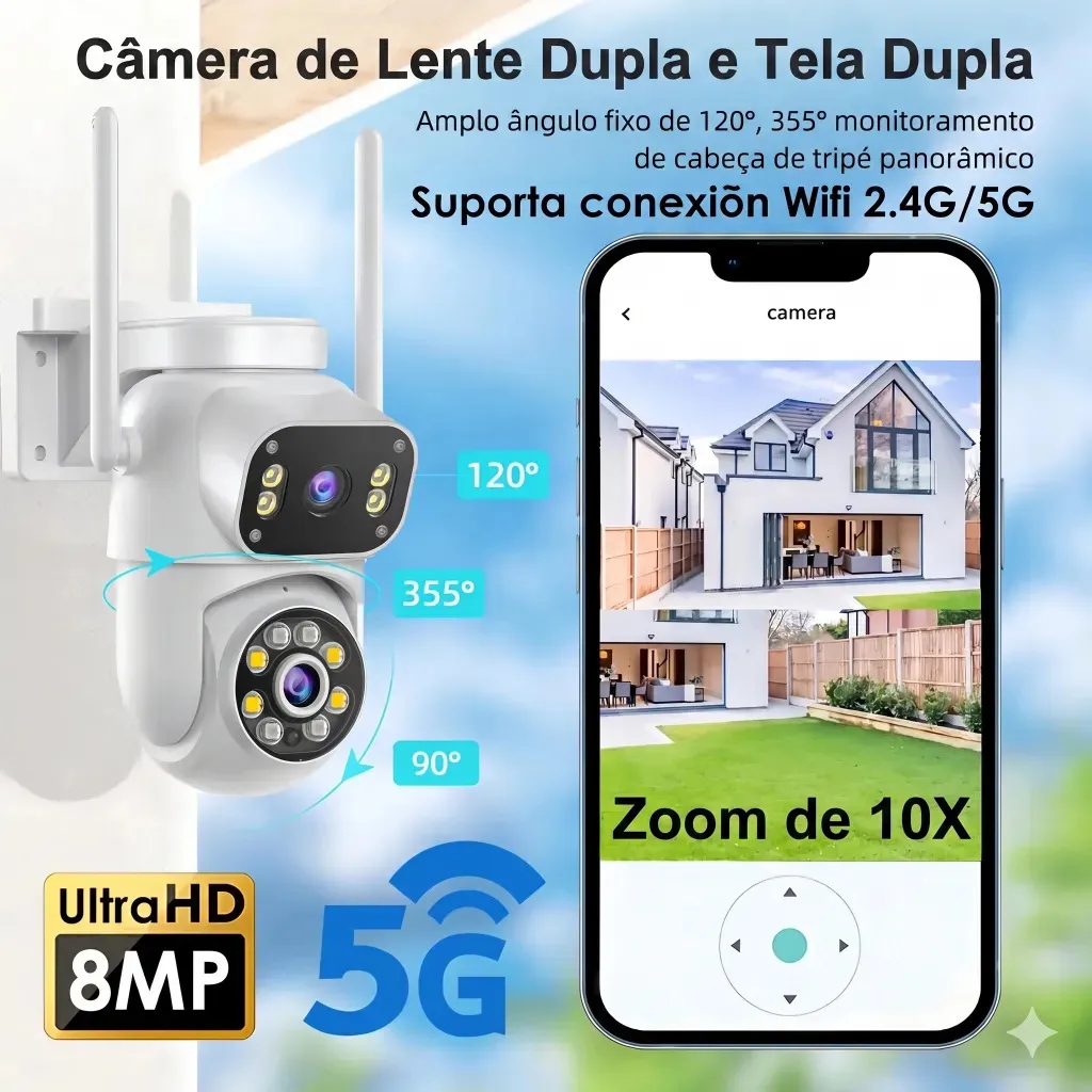 Câmera de vigilância externa MVPsmart - Bivolt 110V/220V