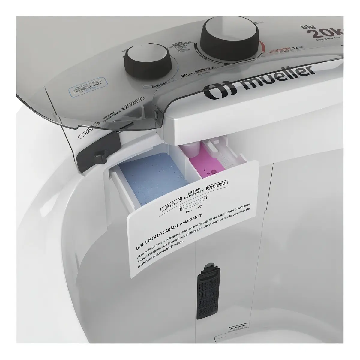 Máquina de lavar semi-automática Mueller Big - 20kg branca 127/220V