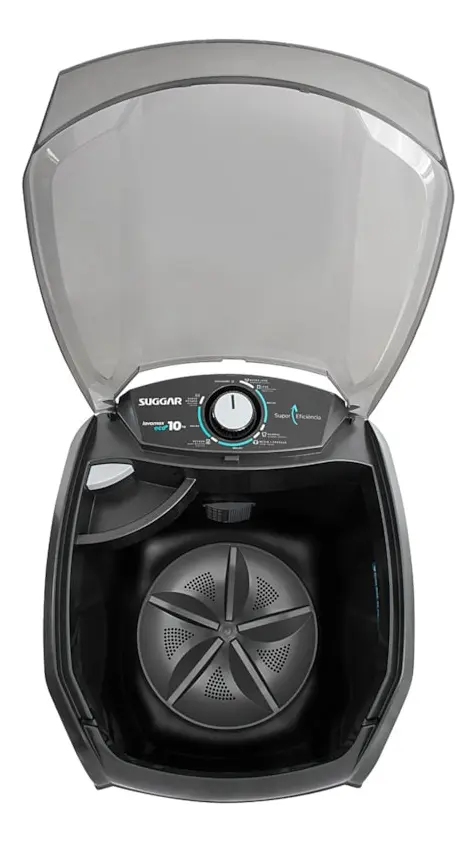 Tanquinho Lavamax Eco Suggar 10kg Preto Suggar - Bivolt 110V/220V