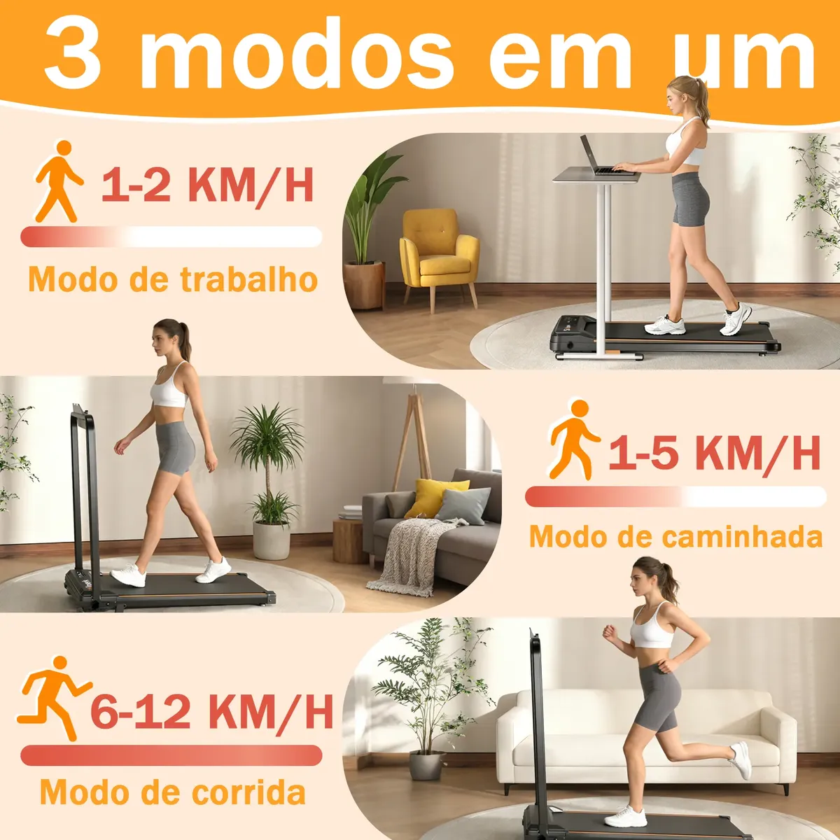 Esteira Elétrica Plana Residencial Preta Cor Preto Bluetooth