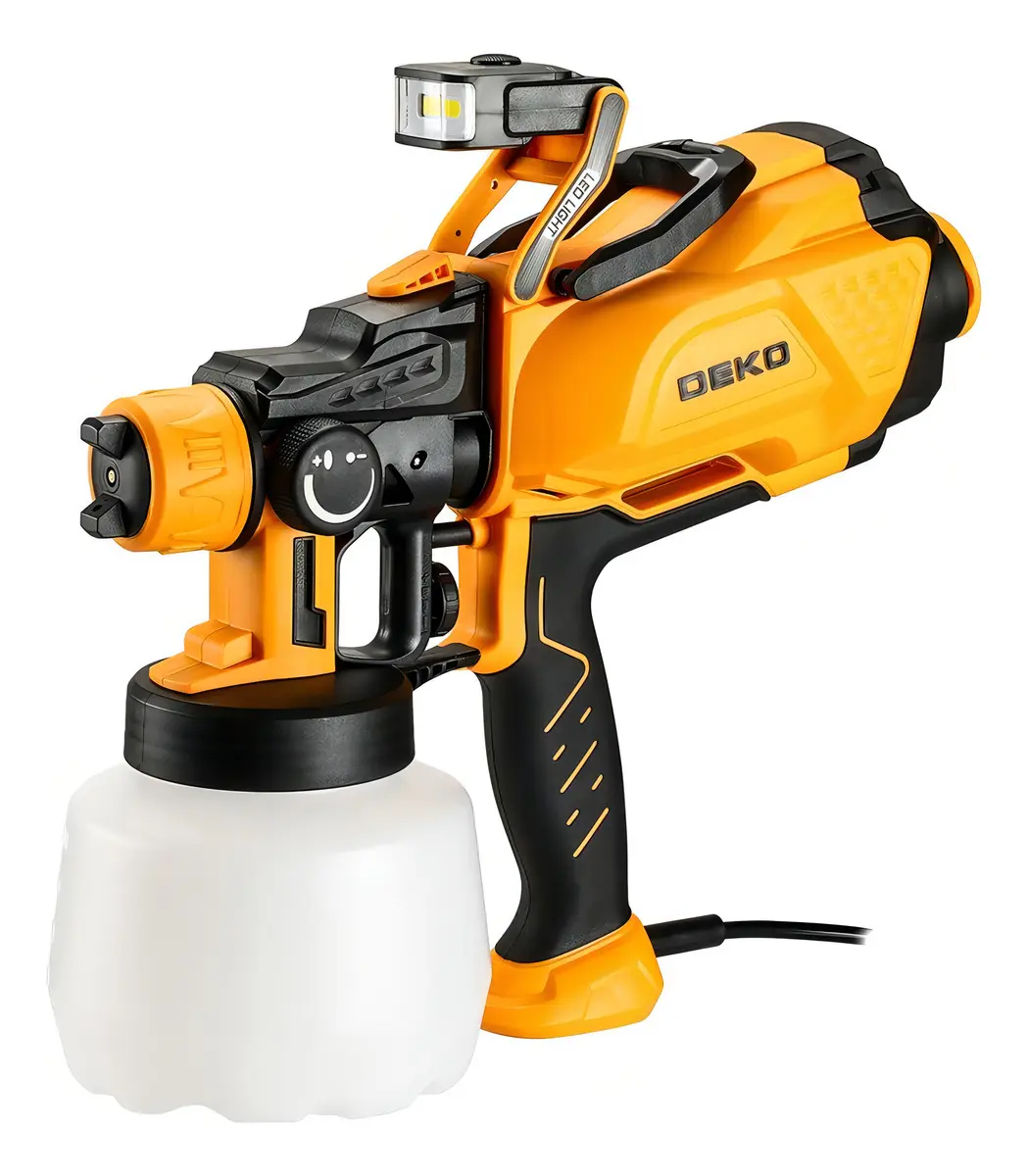 Pistola de Pintura HVLP Deko 600W LED 1,2L 3 Bicos 127/220V