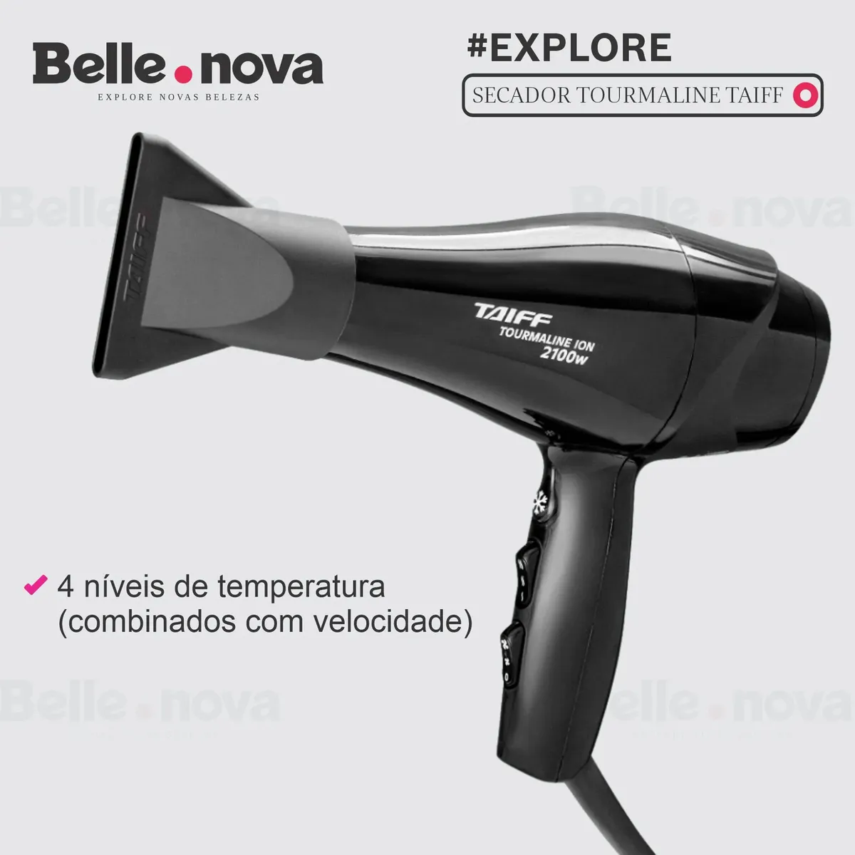 Secador De Cabelo Taiff New Tourmaline Profissional 2100w